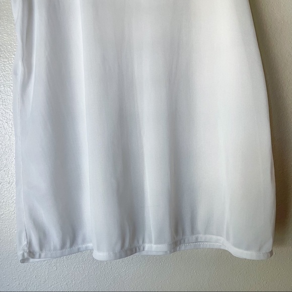 Butterfly Lace White See Through Nylon Tank - Sleep Bedtime Pajamas - Picture 5 of 5